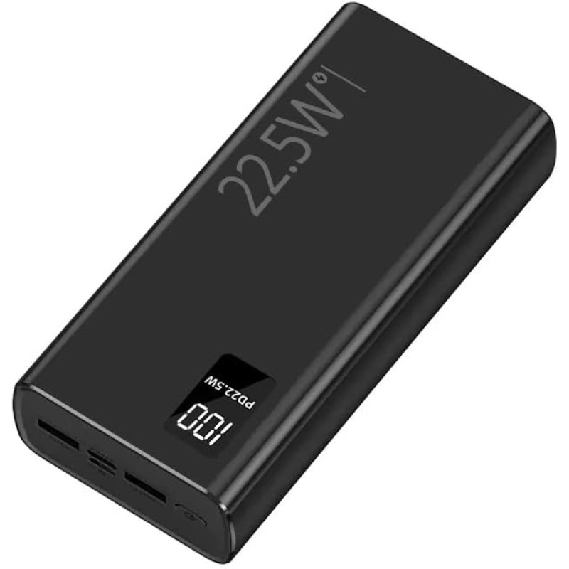portable charger 30000mah 22.5w high capacity fast charging power bank – black portable charger 30000mah 22.5w high capacity fast charging power bank – black